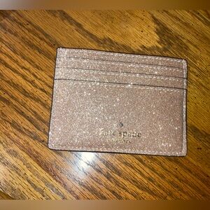 Kate Spade Glitter Card Holder - Gold NWOT